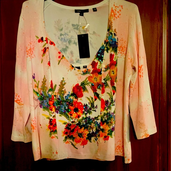 Bcbgmaxazria Beaded Sweater Set 